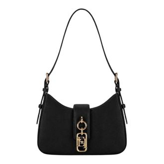 Elisabetta Franchi Shoulder Bags, female, Black, Size: ONE SIZE Buckle Charm Mini Bag