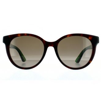 Gucci zonnebril GG0702SKN 003 Havana met groene en roodbruine gradi&euml;nt