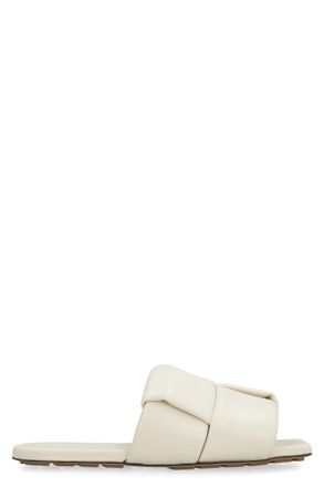 Bottega Veneta Off White Woven Mules