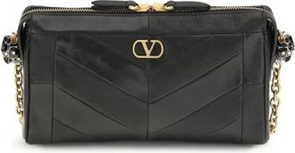 Valentino Garavani Panthea Small Chevron Shoulder Bag