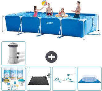 Intex Piscina Con Estructura Rectangular - 450x220x84 Cm - 7-piezas S20844