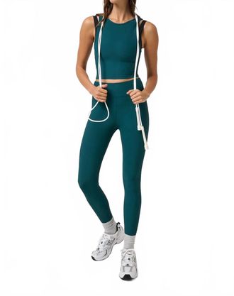 Travis Mathew Moveknit Rib Legging In Dark Sea