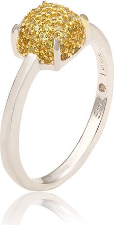 Suzy Levian Sterling Silver Yellow Sapphire Ring at Nordstrom Rack, Size 5.5