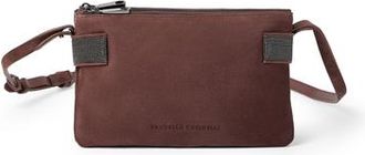 Brunello Cucinelli Essence mini shoulder bag in Burgundy at Nordstrom
