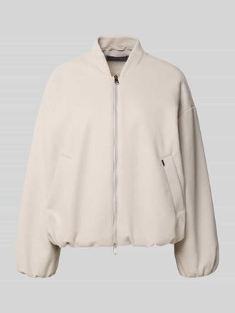White Label Jacke mit &uuml;berschnittenen Schultern und Zweiwege-Rei&szlig;verschluss in Ecru, Gr&ouml;&szlig;e 38