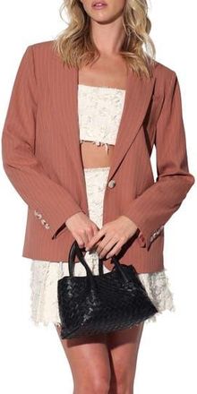 Walter Baker Serena Pinstripe Blazer in Clay Pinstripe at Nordstrom Rack, Size X-Large