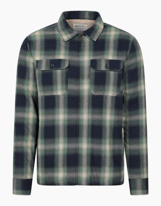 Mountain Warehouse Mens Mountain Warehouse Mens Stream II Flannel Lined Shirt - Green - Size: Regular/36