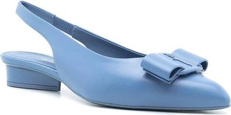 Ferragamo Vara Bow Leather Slingback Pump