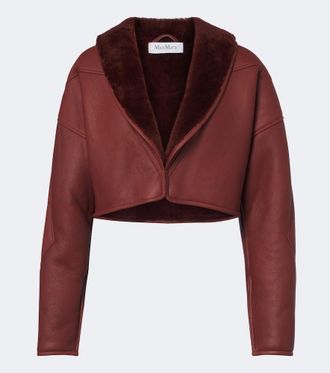 Max Mara Cropped leather jacket