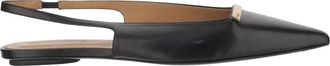 Tod's Leren Slingback Ballerina - Dames - Ballerinas - Zwart - 38 1/2 EU - Leer - Schoenen