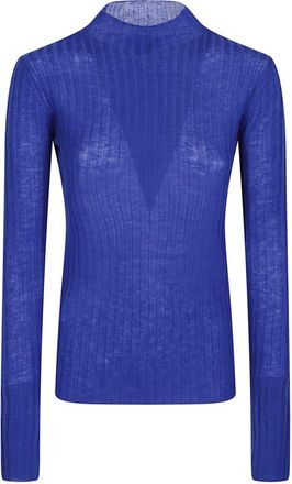 Pinko Muggito Ronde Hals Trui - Dames - Ronde hals truien - Blauw - S - Truien & Vesten