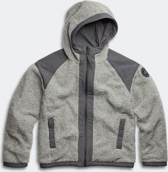 Canada Goose Mens Alberni Reversible Fleece Bomber in Stratus Grey/anchor Grey at Nordstrom, Size Xx-Large