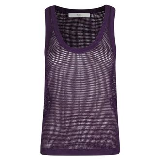 Tela Sleeveless Tops, female, Purple, Size: XS Canotta Comby