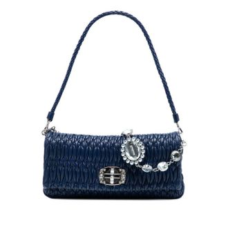 Miu Miu Pre-owned Miu Miu Matelasse Nappa Crystal Chain Satchel Ladies 6YV4E2B8C8KJEORK