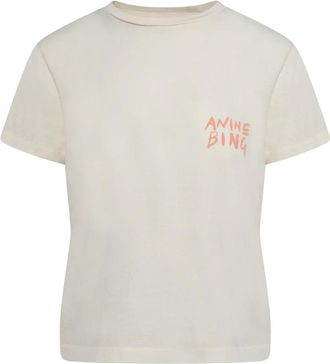 Anine Bing Shelley Tee Surfer - Dames - T-shirts - Wit - XS - Katoen - Tops