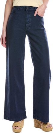 Hudson Jodie High-Rise Loose Fit Linen-Blend Mood Indigo Wide Leg Jean