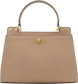 Pourchet Trianon MM - Dames - Handtassen - Beige - ONE Size - Leer - Tassen