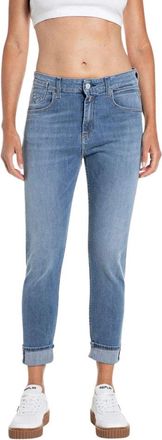 Replay Marty Slim-fit Jeans - Dames - Cropped Jeans - Blauw - W28 - Jeans