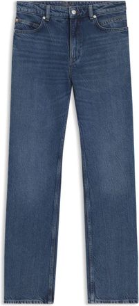 BOSS Regular-fit jeans in mid-blue denim