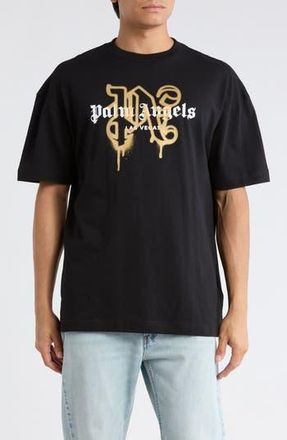 Palm Angels Logo Graphic Cotton T-Shirt in Black Gold at Nordstrom Rack, Size Xx-Small