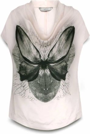 Summum Womens Big Flower Top In White