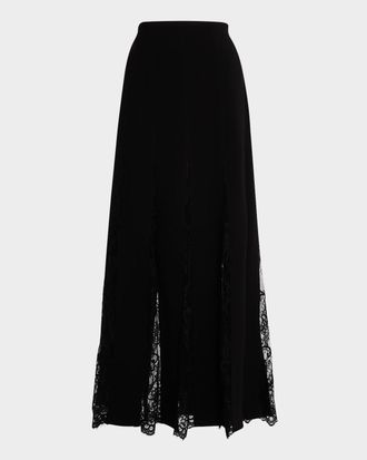 A.L.C. Mira Pleated Lace Maxi Skirt