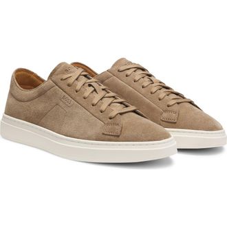 BOSS Kieran Suede Low Top Sneaker in Medium Beige at Nordstrom, Size 11Us