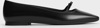 Charles & Keith Bow Square-Toe Ballet Flats