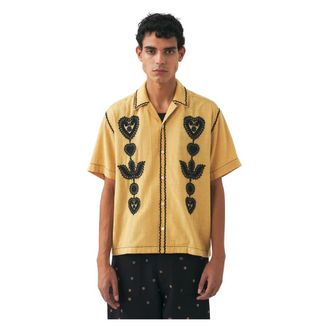 Antik Batik Heren, Overhemden, Oranje, Maat: XL Katoen