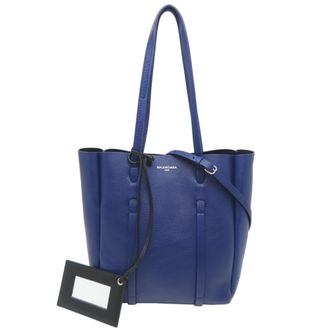 Balenciaga Blue Leather Tote Bag (Pre-Owned)