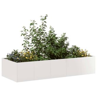Berkfield Home Planter 200x80x40 cm Stainless Steel in Silver | Size: 200 x 80 x 40 cm