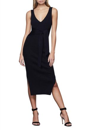 Good American Belted Body Dress In Black