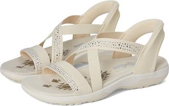 Skechers Reggae Slim - Summer Sparkle Womens Sandals Natural : 10 B - Medium, Leather