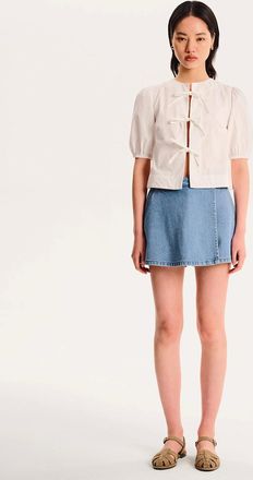 Omnes Womens Parker Short in Light Wash - Size: 16