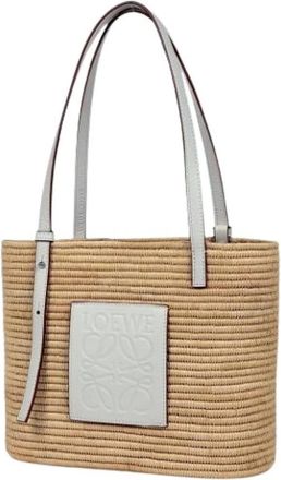 Loewe Pre-owned Basket Tote Bag - Dames - Vintage Shopper - Beige - ONE Size - Leer - Vintage