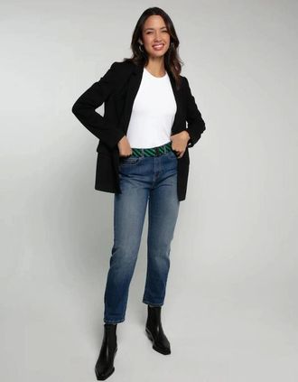 Nooki Design Womens WILLOW JERSEY BLAZER WITH STAR PRINT LINING - Black - Size: 12/10