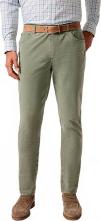 Johnnie-O Hampton Garment-Dyed Corduroy Pant In Army