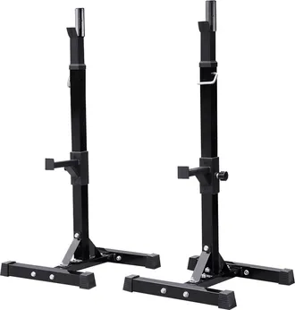 Yaheetech Coppia Rastrelliere Porta Bilancieri Supporti Per Bilanciere Max 250 Kg Squat In Acciaio Altezza Regolabile 2 Pezzi - Yaheetech