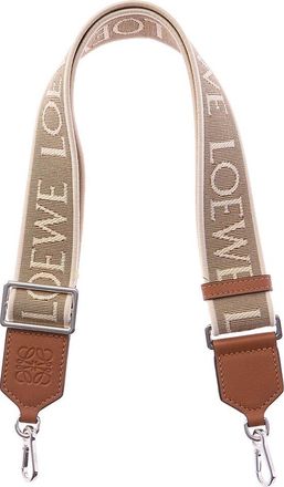 Loewe Anagram Jacquard & Leather Shoulder Strap