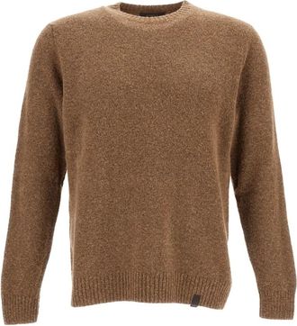 Zanone Giro Ronde Hals Trui - Heren - Ronde hals truien - Bruin - M - Wol - Truien & Vesten