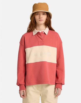 Timberland Lush - Polo stile rugby rosso minerale