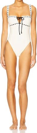 Tularosa Anica One Piece In Ivory & Black