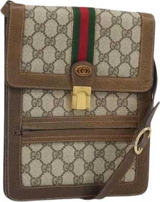 Gucci Pre-owned Plastic Cross Body Bag - Dames - Vintage Schoudertas - Beige - ONE Size - Vintage