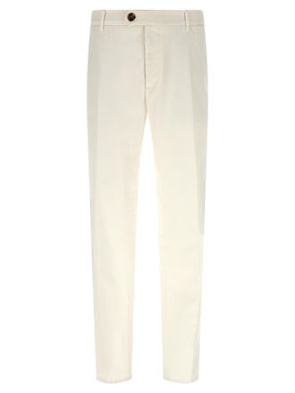 Brunello Cucinelli White Cotton Casual Mens Pants