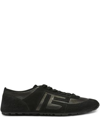 Balmain Racer 45 Trainers In Lambskin And Suede - men - CALFSKIN/Rubber/Calf Leather - 45 - Black