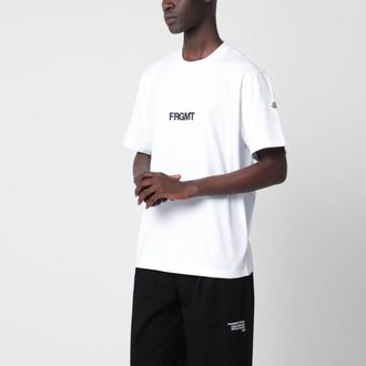 Moncler T-shirt bianca in cotone con stampa cane