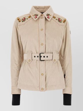 Moncler corduroy down fitted jacket