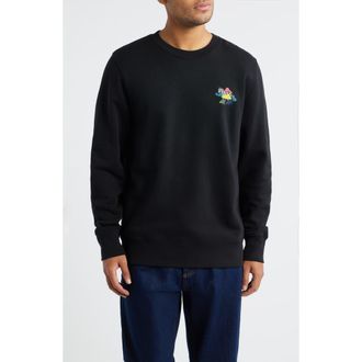 Paul Smith Regular Fit Cloud Zebra Organic Cotton Graphic Sweatshirt in Black at Nordstrom, Size Xx-Large