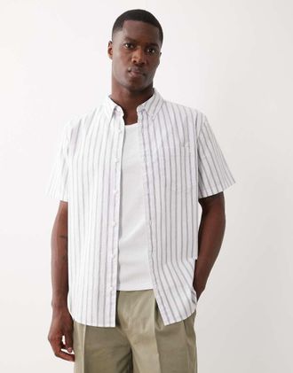 Calvin Klein Jeans Camicia Oxford grigia a righe-Grigio