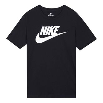 Nike Sportswear Alphabet Logo Printing Round Neck Short Sleeve Black BV0629-010